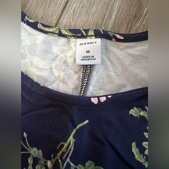 Old Navy Navy Floral Sleeveless Dress - Picture 4 of 5